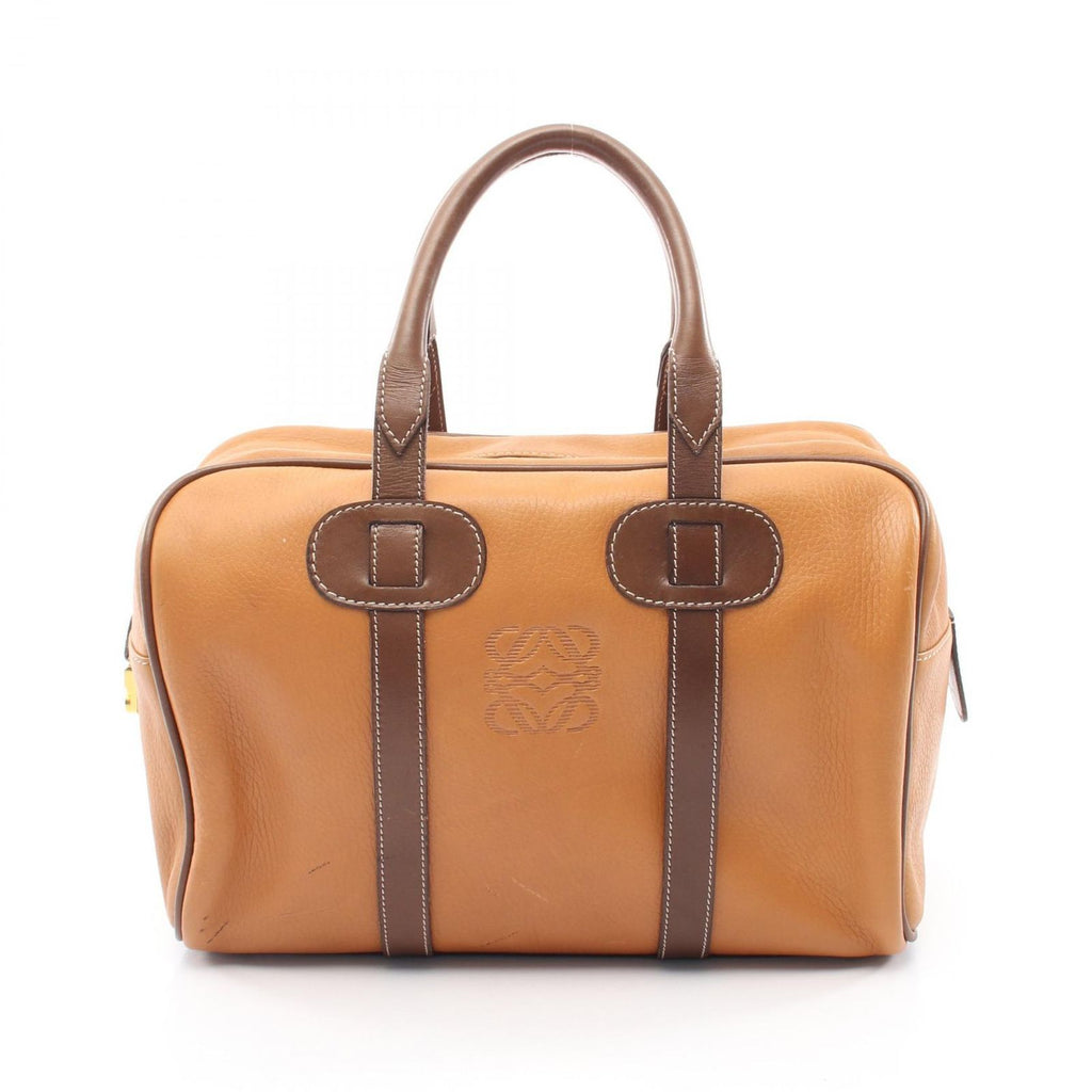 Loewe Tote Anagram Brown Dark Leather Boston