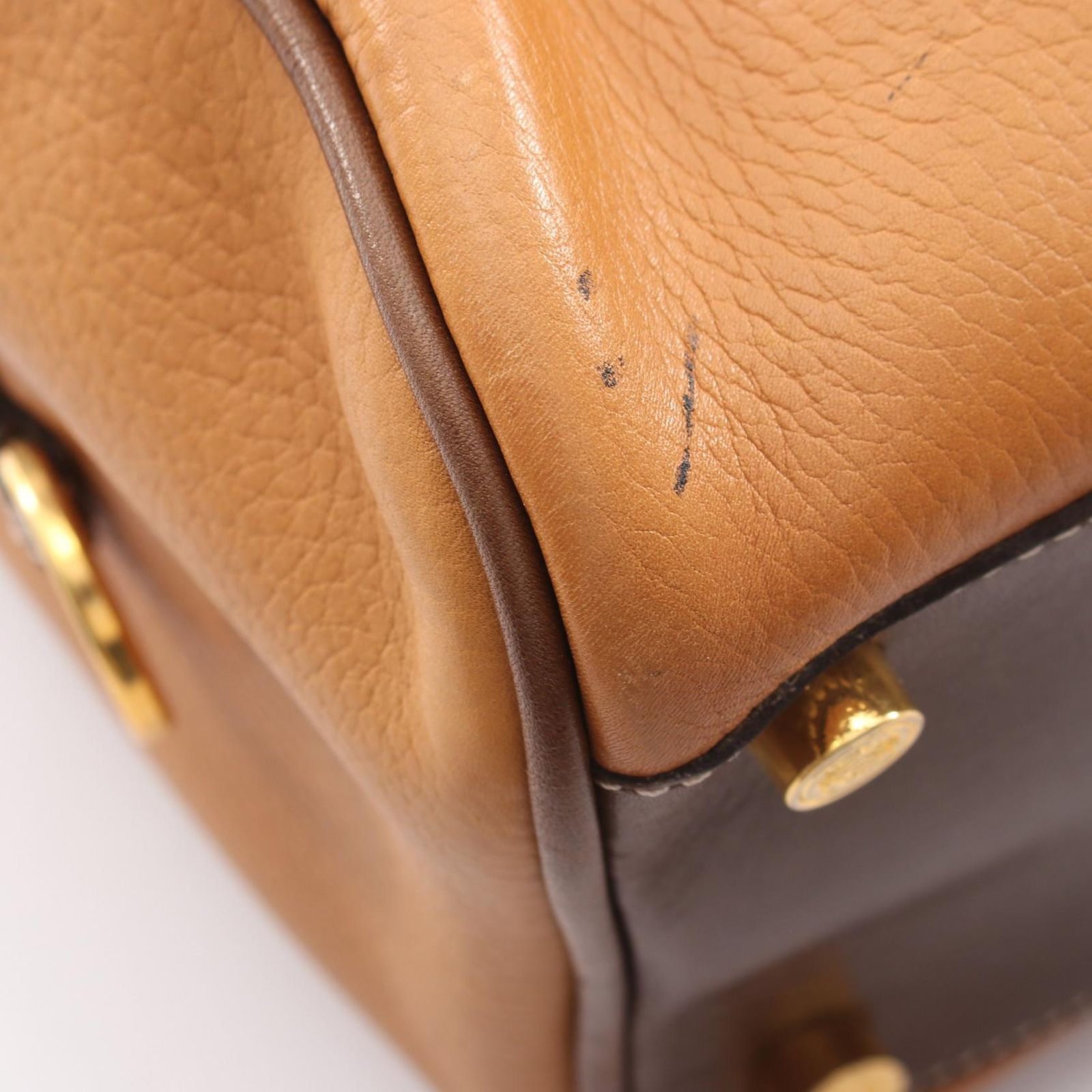 Loewe Tote Anagram Brown Dark Leather Boston — view 7