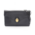 Dior Shoulder Bag CD Logo Vintage Black Leather