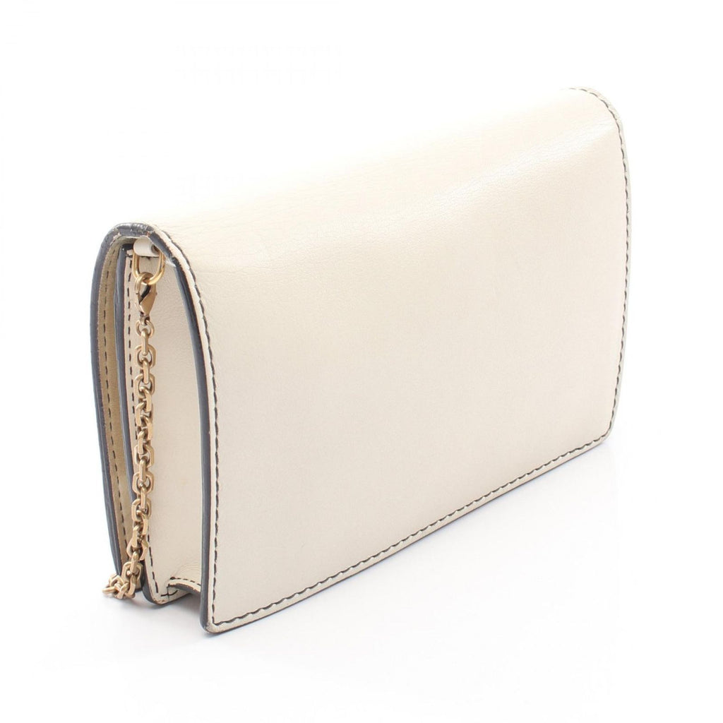 Dior Shoulder Bag J'adior White Leather J'adior Chain Wallet — view 2