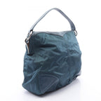 Prada Shoulder Bag Tessuto Vitello Blue Nylon Leather — view 2