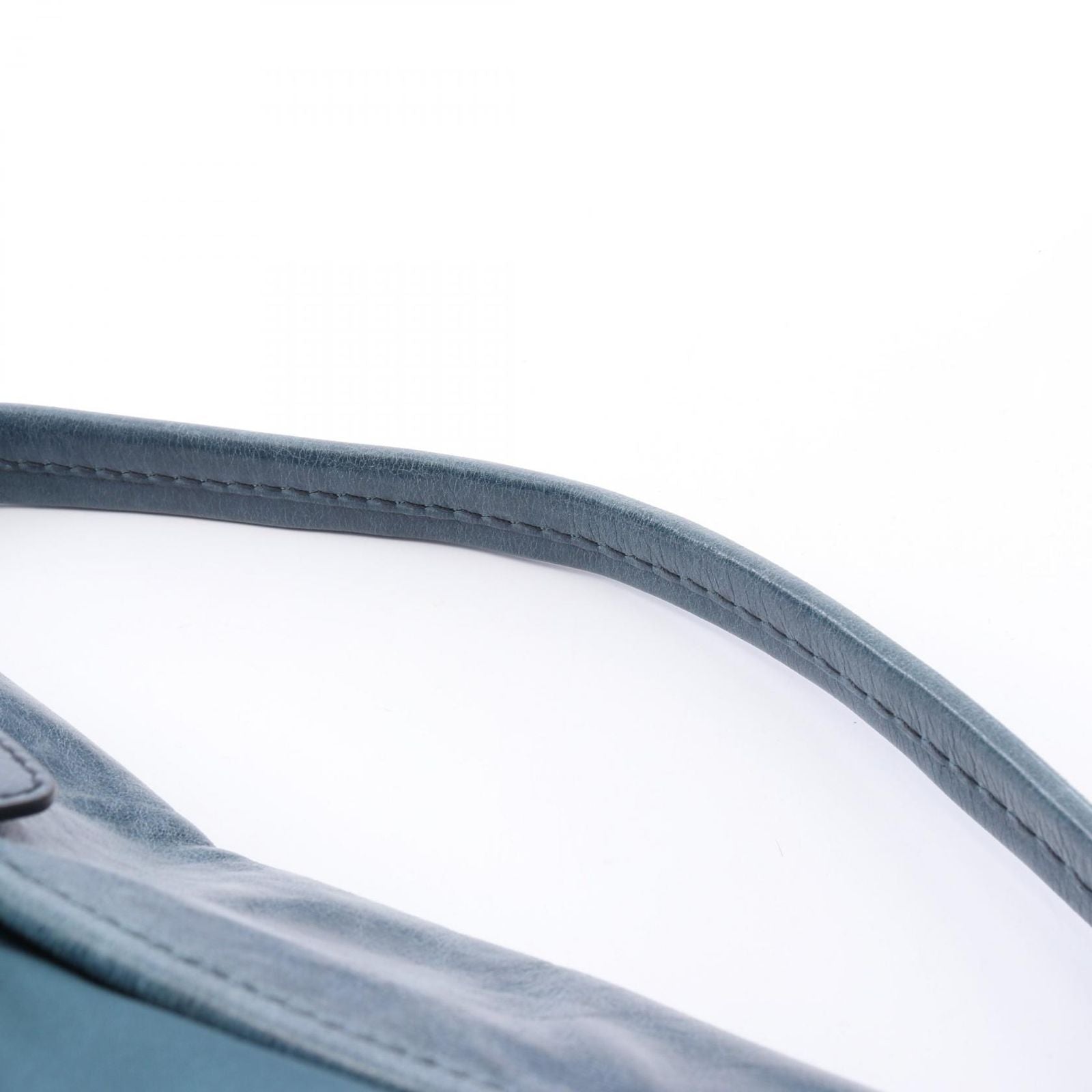 Prada Shoulder Bag Tessuto Vitello Blue Nylon Leather — view 7