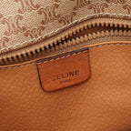 Celine Shoulder Bag Macadam Beige Canvas Leather Triomphe — view 4