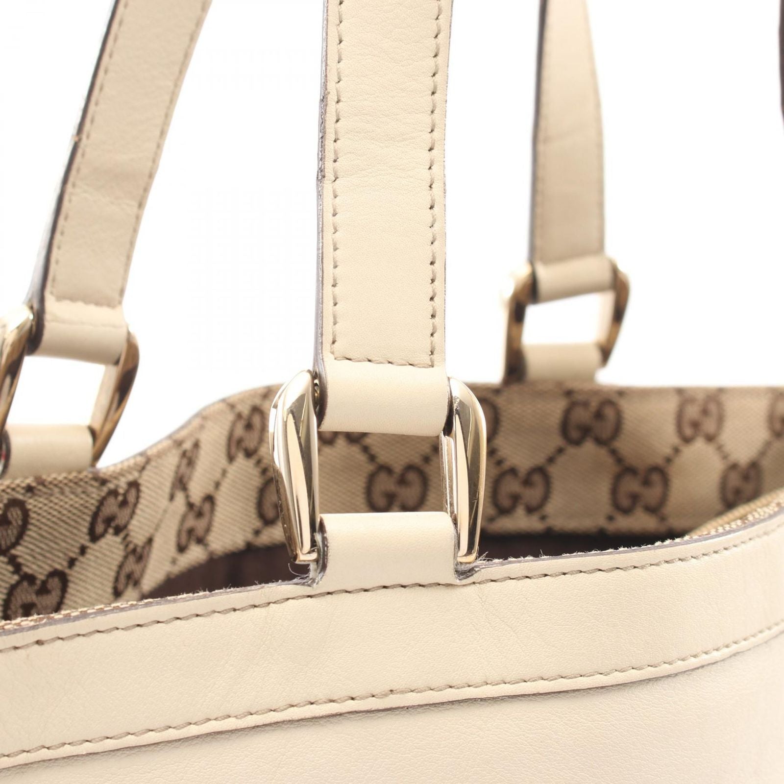 Gucci Tote Abbey Ivory Leather — view 7