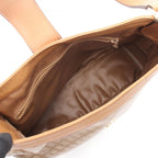 Celine Shoulder Bag Triomphe Beige Brown Canvas Leather Macadam — view 3