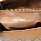 Celine Shoulder Bag Triomphe Beige Brown Canvas Leather Macadam — view 4