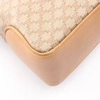 Celine Shoulder Bag Triomphe Beige Brown Canvas Leather Macadam — view 7