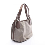 Celine Tote Carriage Pattern Beige Canvas Leather Handbag — view 2