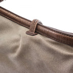 Celine Tote Carriage Pattern Beige Canvas Leather Handbag — view 8