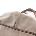 Celine Tote Carriage Pattern Beige Canvas Leather Handbag — view 7