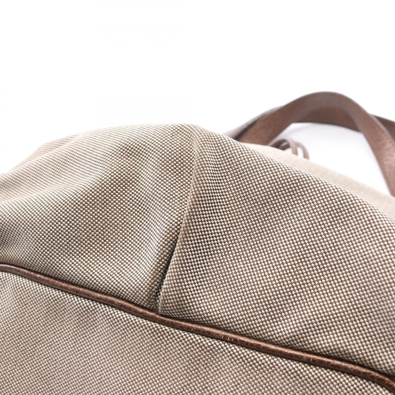 Celine Tote Carriage Pattern Beige Canvas Leather Handbag — view 7
