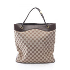 Gucci Tote GG Canvas Beige Dark Brown