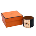Hermes Kelly Dog Bangle Gold Leather Band Metal S Black Bracelet