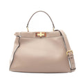 Fendi Handbag Peekaboo 2-Way Gray Leather Regular