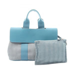 Hermes Handbag Valparaiso PM Blue Jean