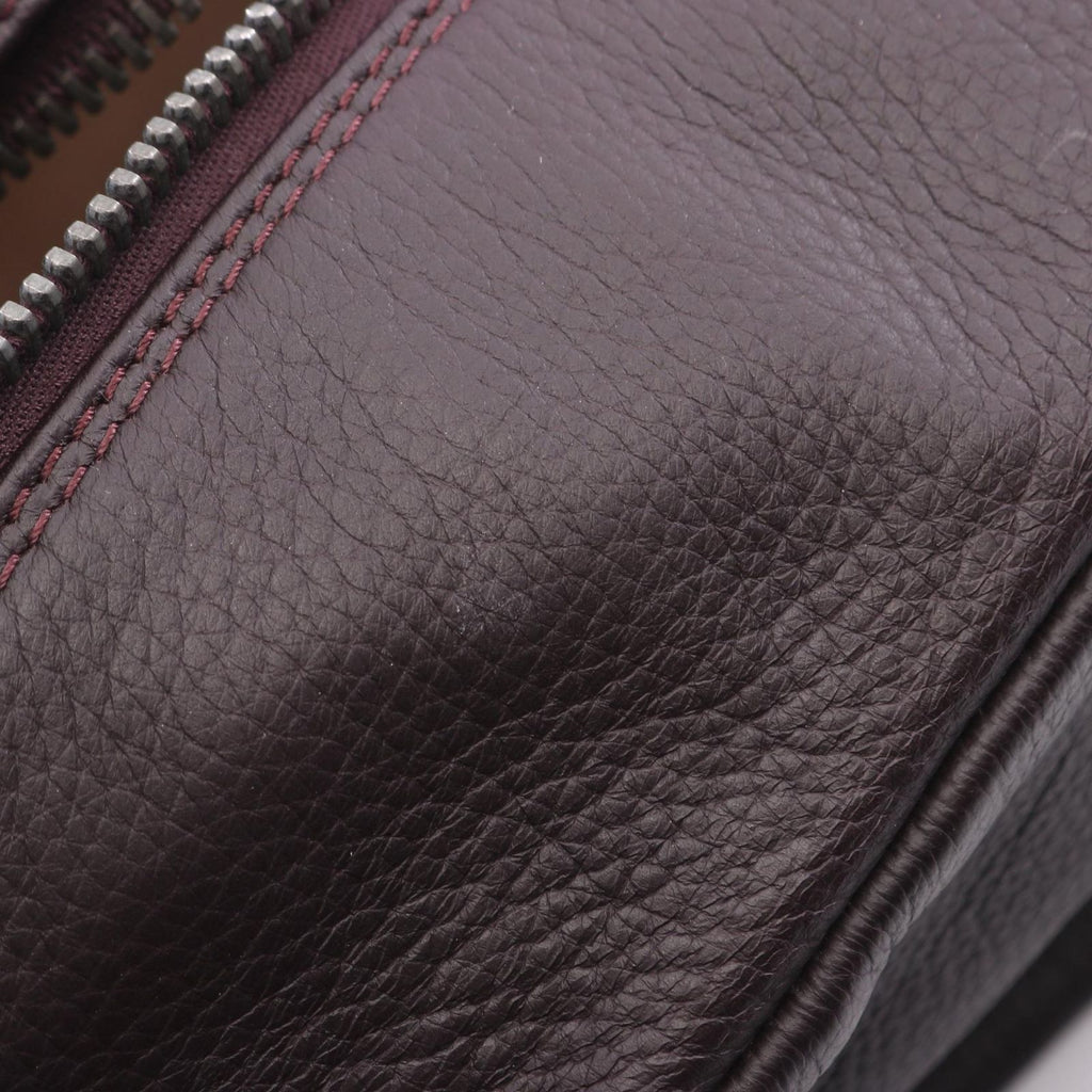 Chanel Line Dark Brown Leather CC Logo Boston — view 6