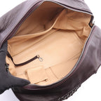 Chanel Line Dark Brown Leather CC Logo Boston — view 3