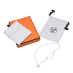 Hermes Mini Pop H Necklace H Pendant Yellow Gold