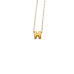 Hermes Mini Pop H Necklace H Pendant Yellow Gold — view 5