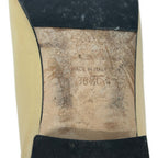Chanel Flat Shoes 38.5 C Beige Black Ribbon CC Logo Lambskin — view 5