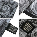 Gucci Silk Shawl Long Scarf Paisley Gray — view 3