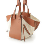 Loewe Hammock Canvas Anagram 2-Way Shoulder Handbag Tan Brown Small — view 2