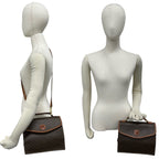 Celine Macadam Blason Triomphe Pattern Leather 2-Way Shoulder Bag Brown — view 2