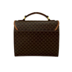 Celine Macadam Blason Triomphe Pattern Leather 2-Way Shoulder Bag Brown — view 3