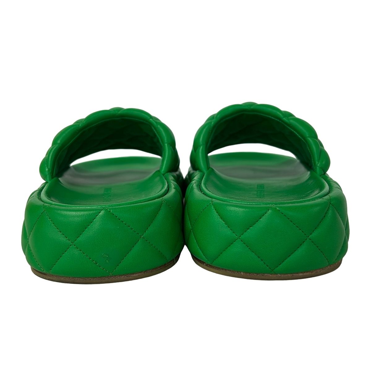 Bottega Veneta Sandals 37 Green Intrecciato Leather — view 3