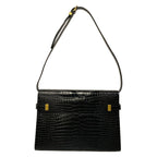Saint Laurent Paris Shoulder Bag Manhattan Black Embossed Removable Strap — view 3
