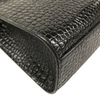 Saint Laurent Paris Shoulder Bag Manhattan Black Embossed Removable Strap — view 6
