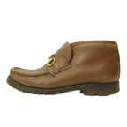 Gucci Horsebit Chukka Boots Shoes Leather 41 Brown — view 2