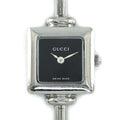 Gucci Watch Bangle Square Black Dial SS