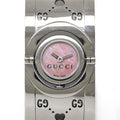 Gucci Watch Bangle Towa 112 GG Pink Maza Ofpearl Dial SS