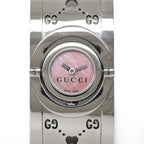Gucci Watch Bangle Towa 112 GG Pink Maza Ofpearl Dial SS
