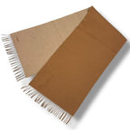 Hermes Scarf Recto Verso Cashmere Embroidery Logo Brown — view 4