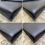 Saint Laurent Clutch Second Handbag Leather Black Pouch — view 6
