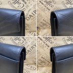 Saint Laurent Clutch Second Handbag Leather Black Pouch — view 5