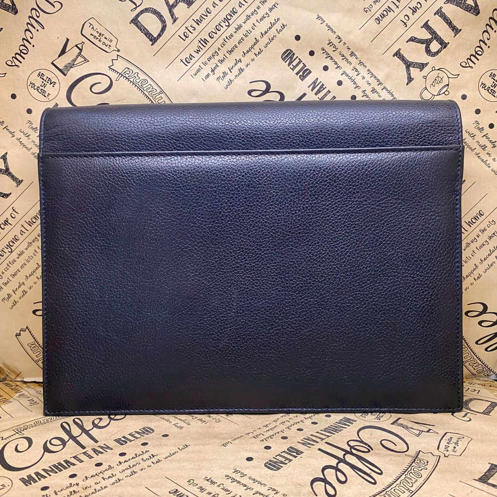 Saint Laurent Clutch Second Handbag Leather Black Pouch — view 2