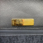Saint Laurent Clutch Second Handbag Leather Black Pouch — view 3