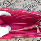 Prada Wallet Saffiano Pink Round Card Coin Billfold — view 9