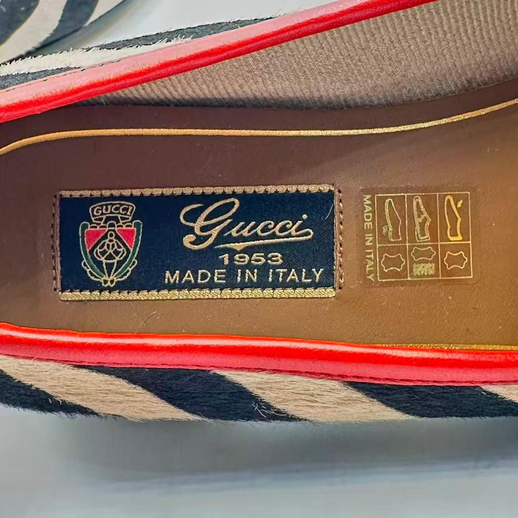 Gucci Loafers Leathe Zebra Pattern Red — view 4