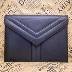 Saint Laurent Clutch Second Handbag Leather Black Pouch