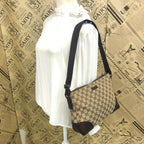 Gucci Shoulder Bag GG Canvas Brown Crossbody Pochette — view 2
