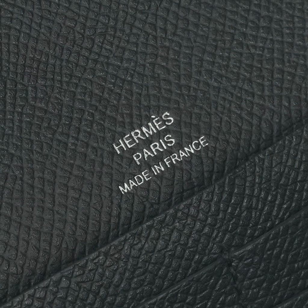 Hermes Chaine D'ancre Tougo Wallet Epsom Noir Black Silver Veau — view 8