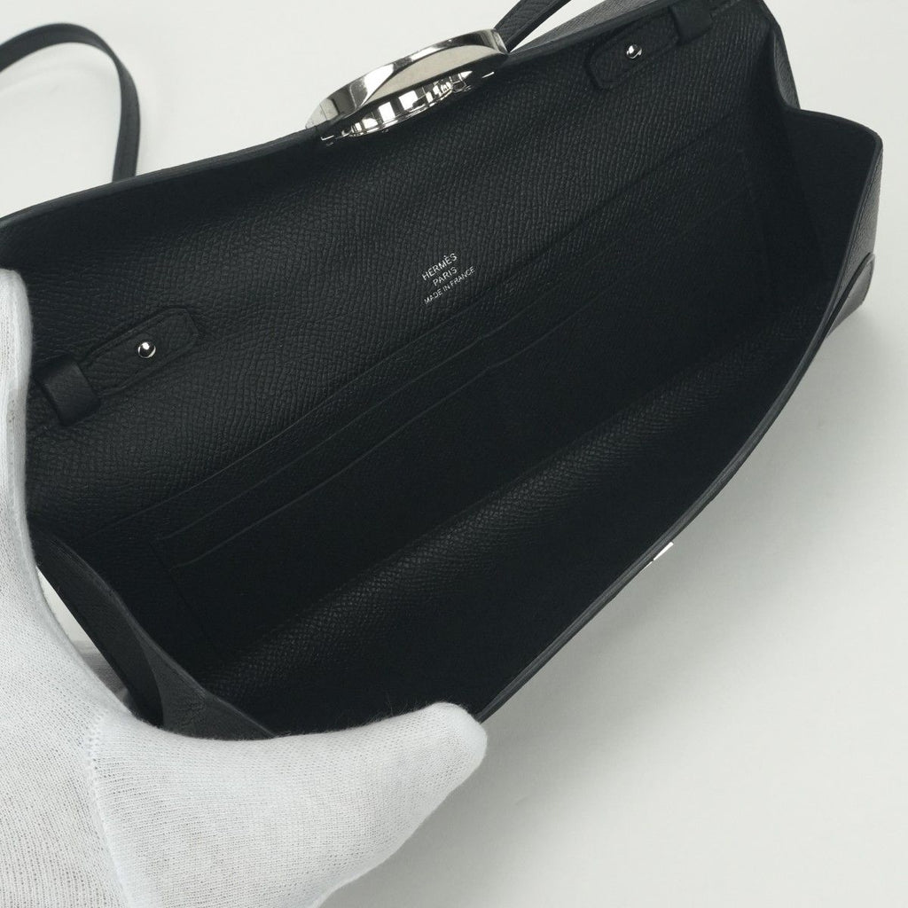 Hermes Chaine D'ancre Tougo Wallet Epsom Noir Black Silver Veau — view 6