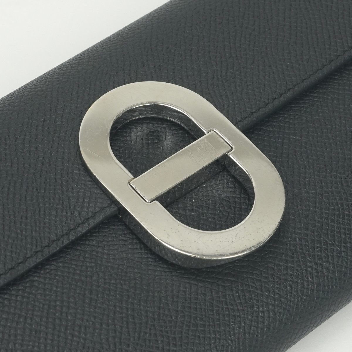 Hermes Chaine D'ancre Tougo Wallet Epsom Noir Black Silver Veau — view 7