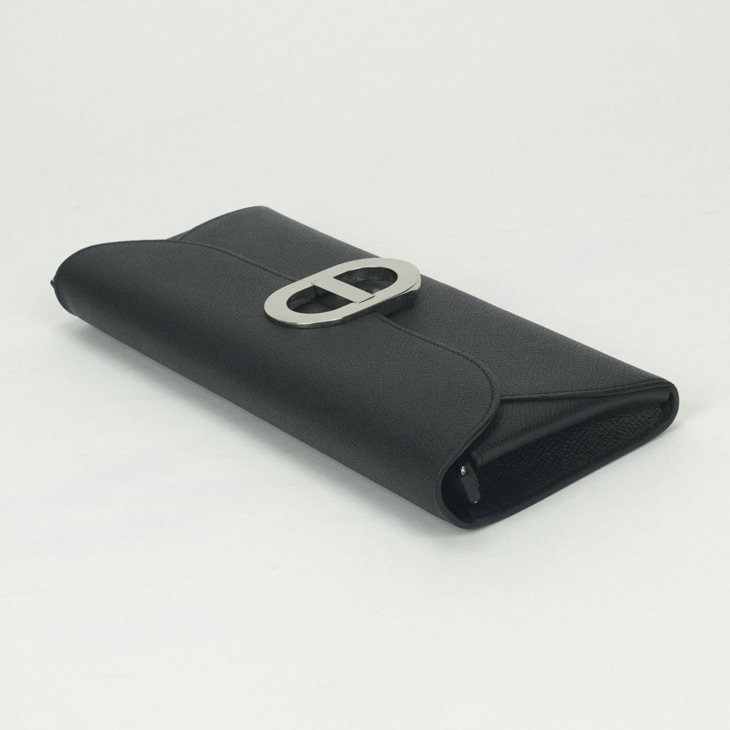 Hermes Chaine D'ancre Tougo Wallet Epsom Noir Black Silver Veau — view 4