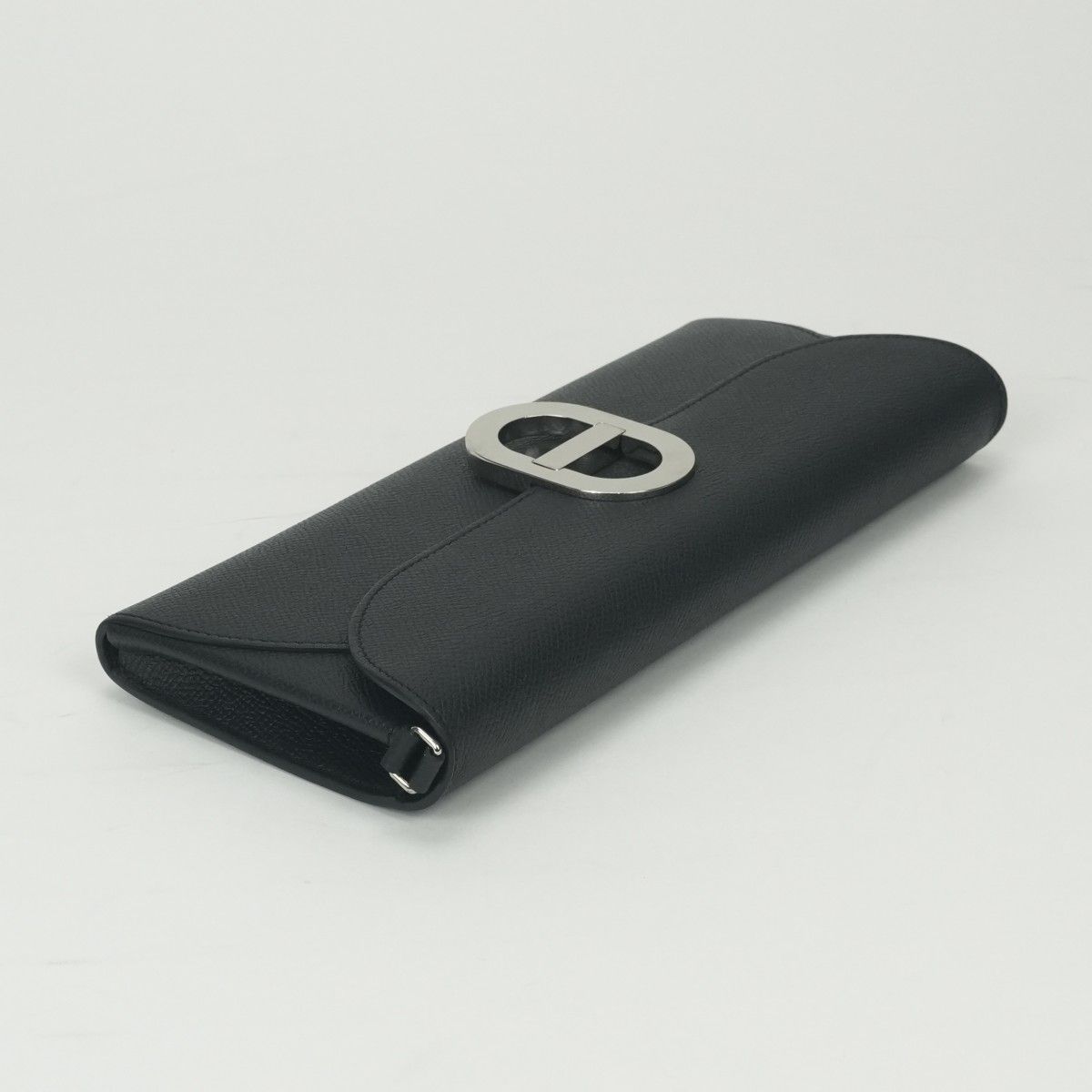 Hermes Chaine D'ancre Tougo Wallet Epsom Noir Black Silver Veau — view 3