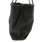 Fendi Zucchino Handbag Canvas Leather Black — view 3